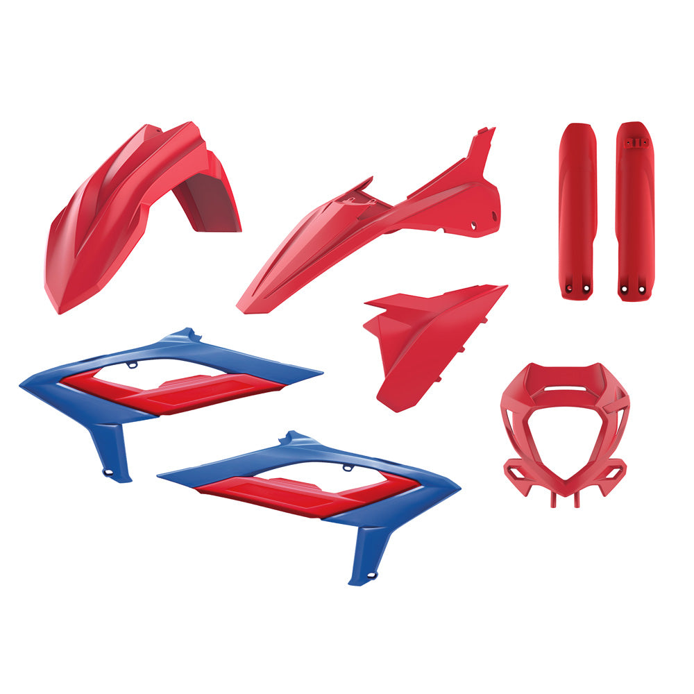 BOX KIT BETA 125-480RR 2T+4T 23-24 INC FORK GUARDS RED/BLUE