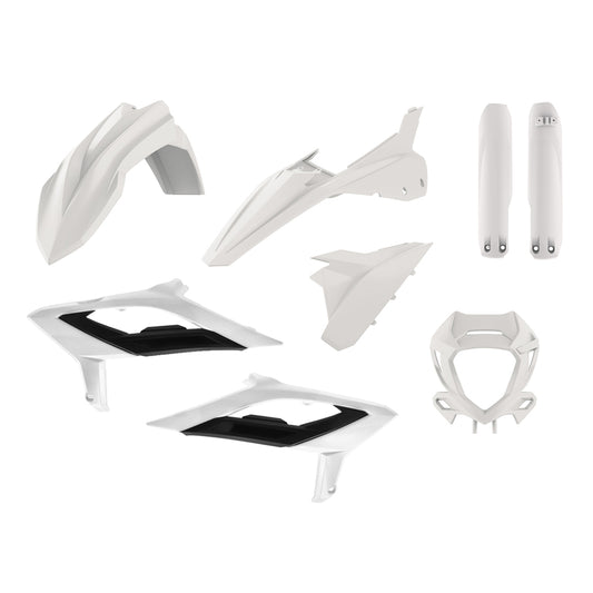 BOX KIT BETA 125-480RR 2T+4T 23-24 INC FORK GUARDS WHITE