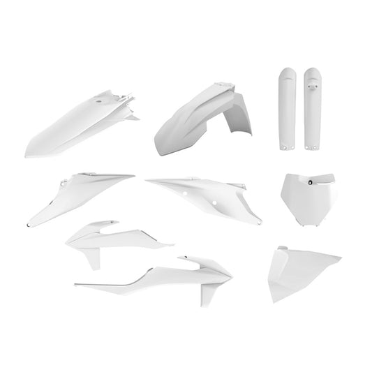 BOX KIT KTM SX/SX-F/XC/XC-F 19-22 (INC FORK GUARDS) WHITE