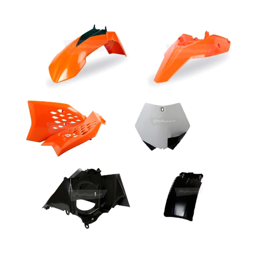 BOX KIT KTM SX65 12-15 ORANGE/WHITE (OEM 13-15)