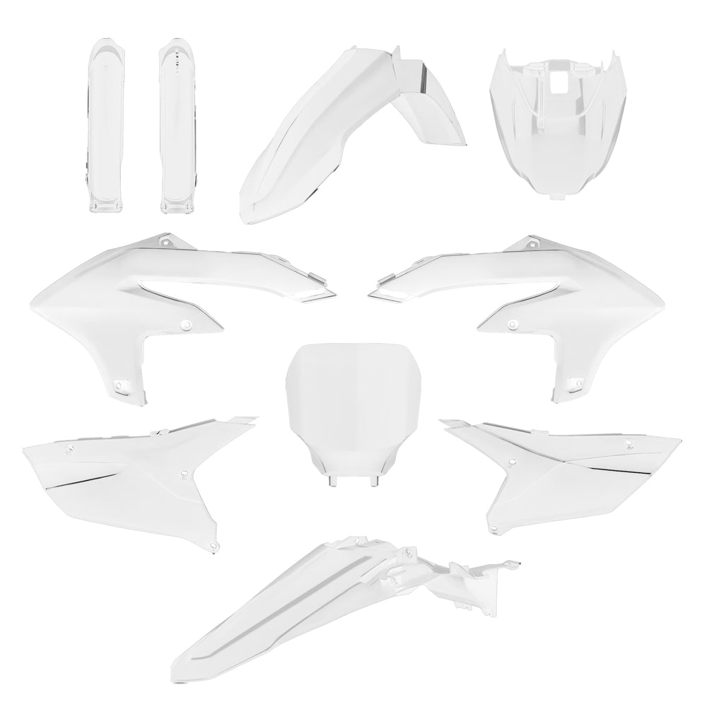 BOX KIT YAMAHA YZ250F 2024, YZ450F 23-24 INC FORK GUARDS WHITE